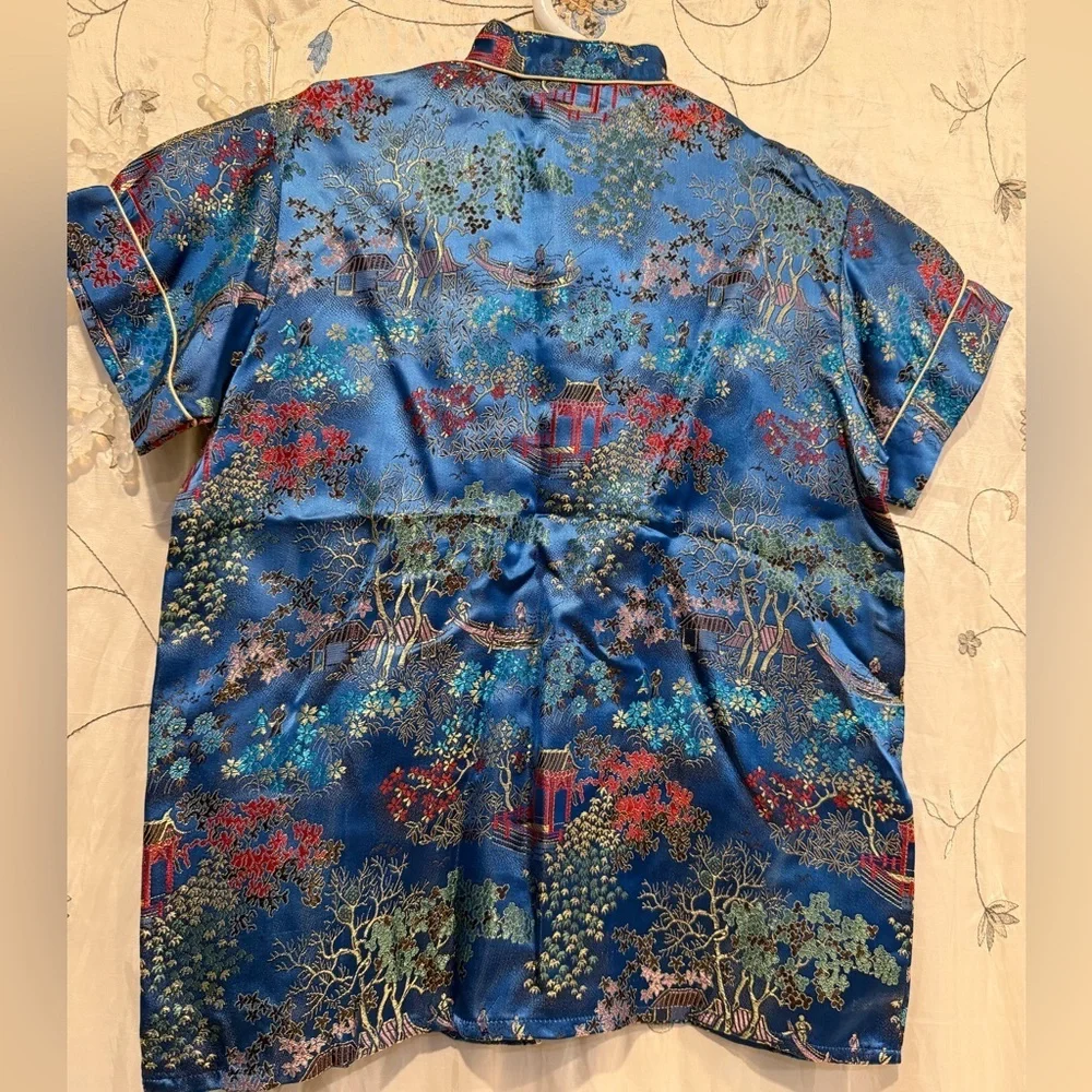 Blue Floral Kids Blouse